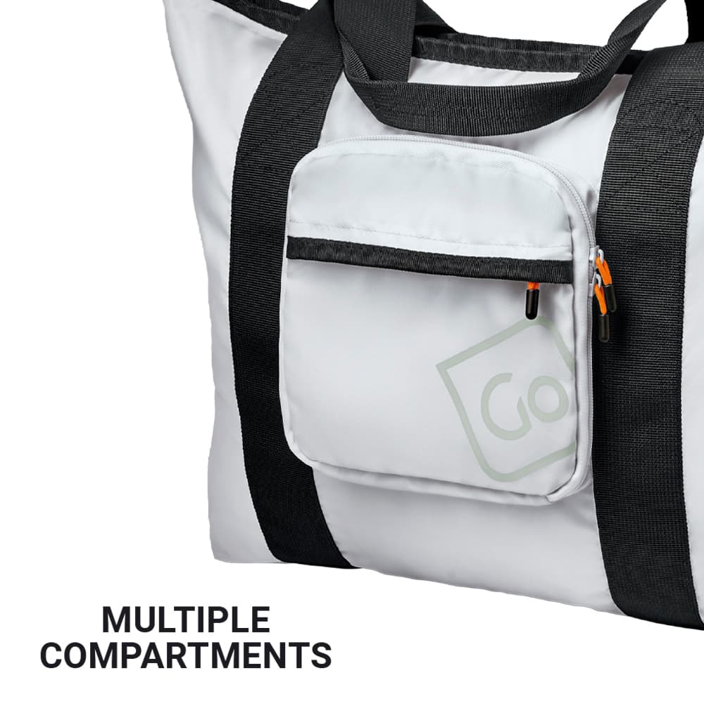 Lightweight Foldaway Tote Bag (Grey) detail g
