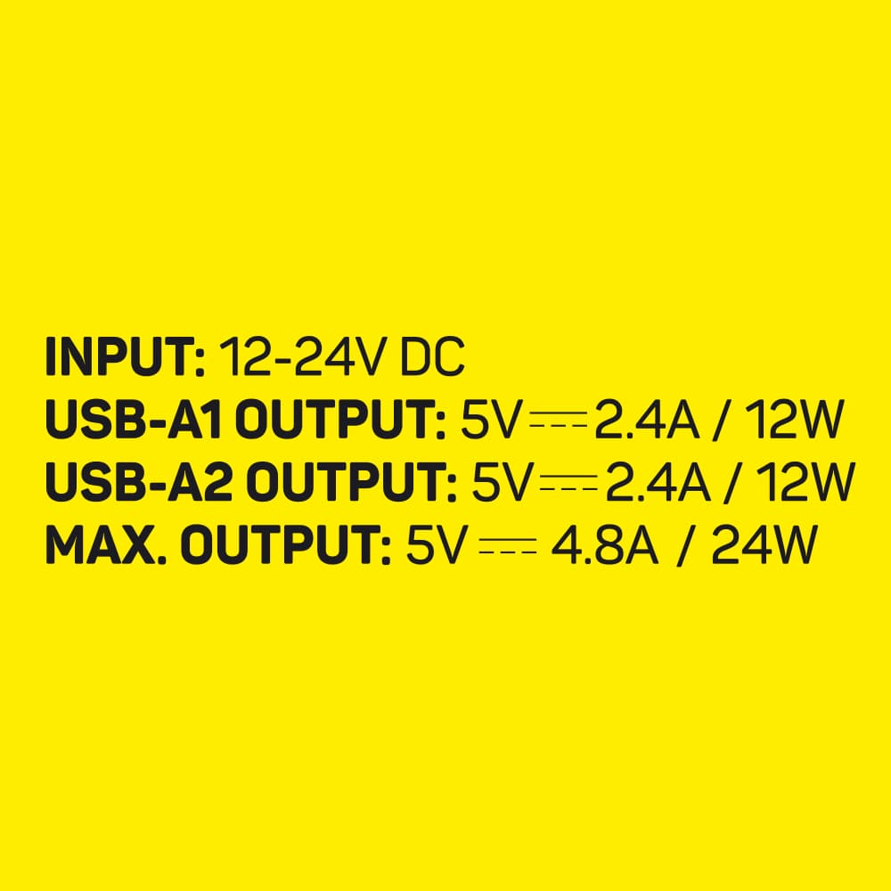 In-Car Twin USB-A Charger (4.8A) detail g