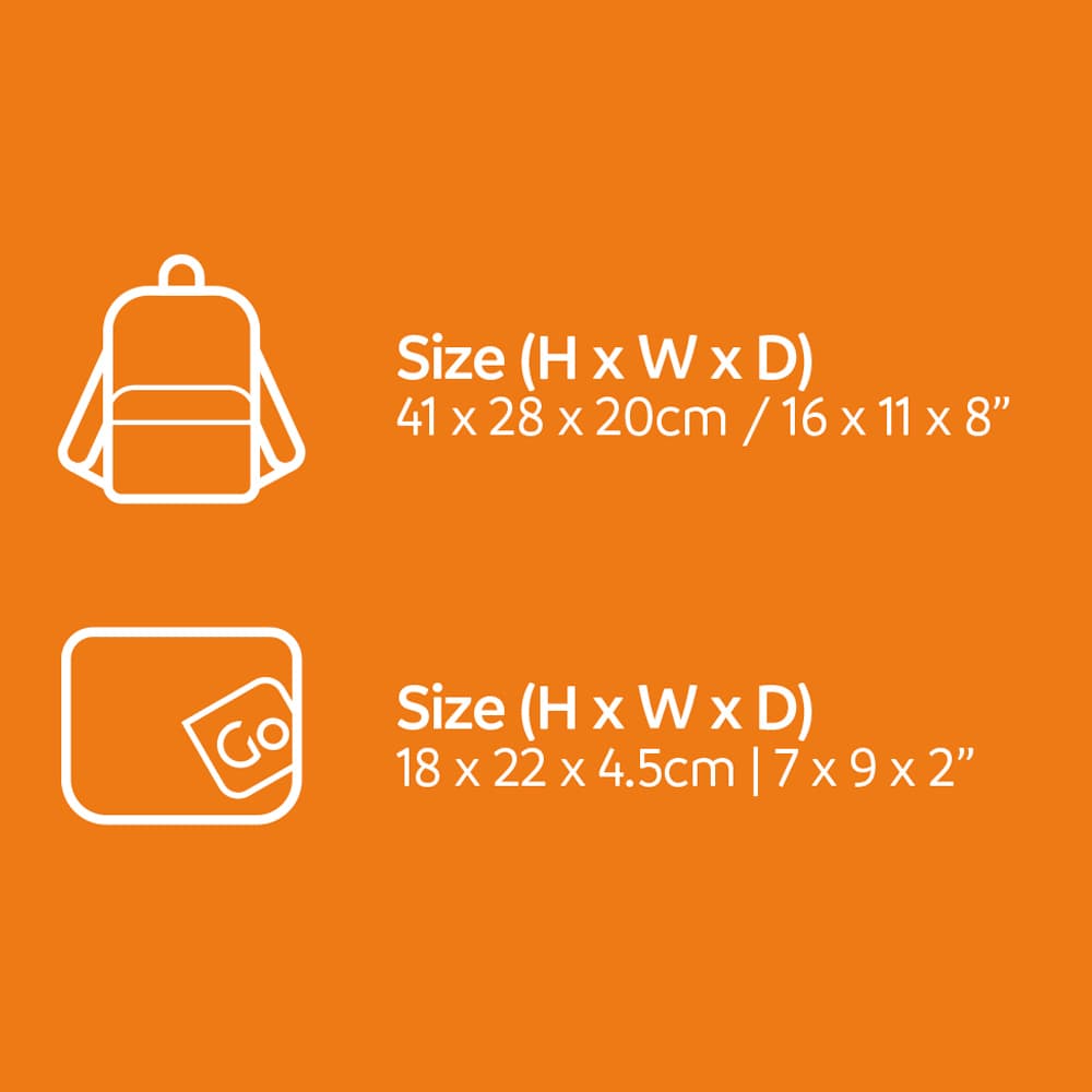 Lightweight Foldaway Backpack (Black) detail h