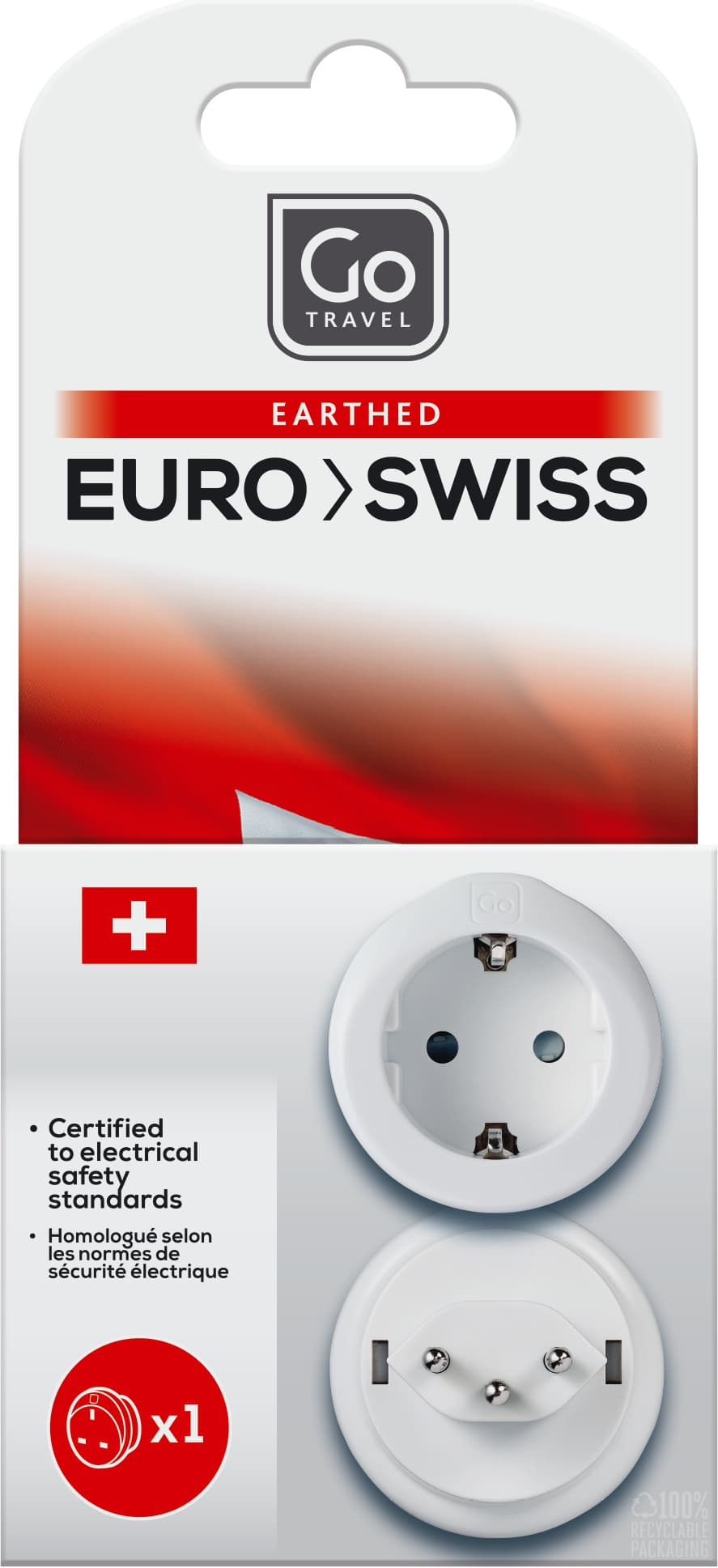 EU-Swiss Adaptor — Absolute White