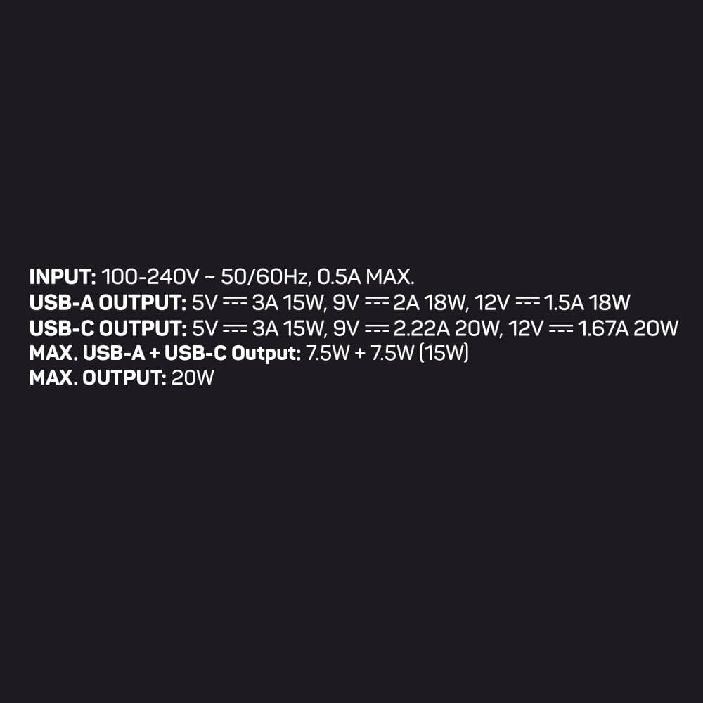 Worldwide USB-A & USB-C Charger + detail h