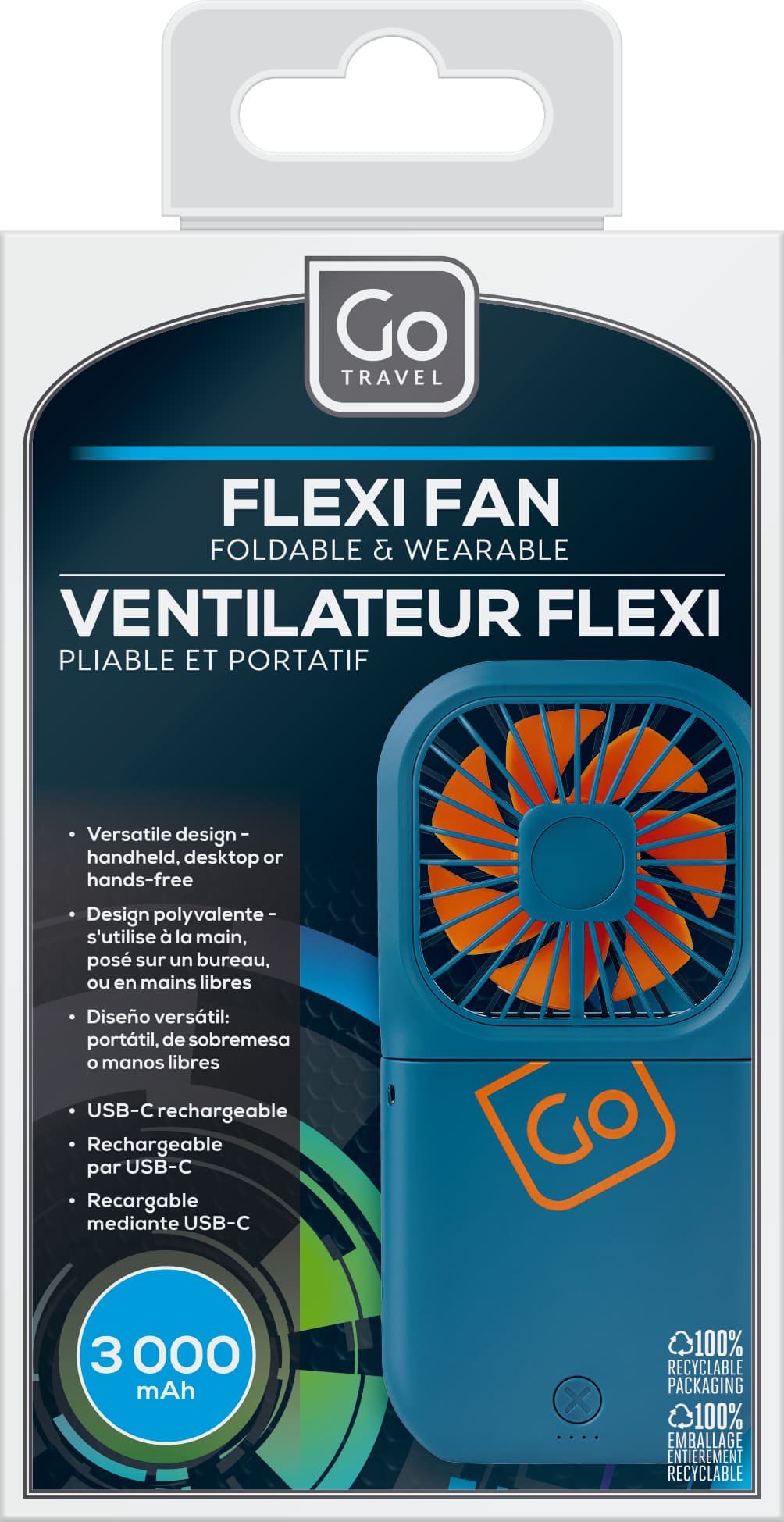 Flexi Fan — Blueberry