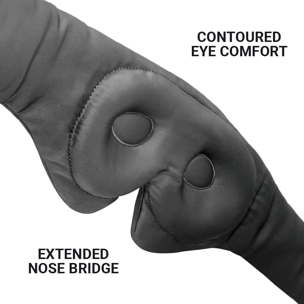 The Pure Silk Eye Mask (Grey) detail g