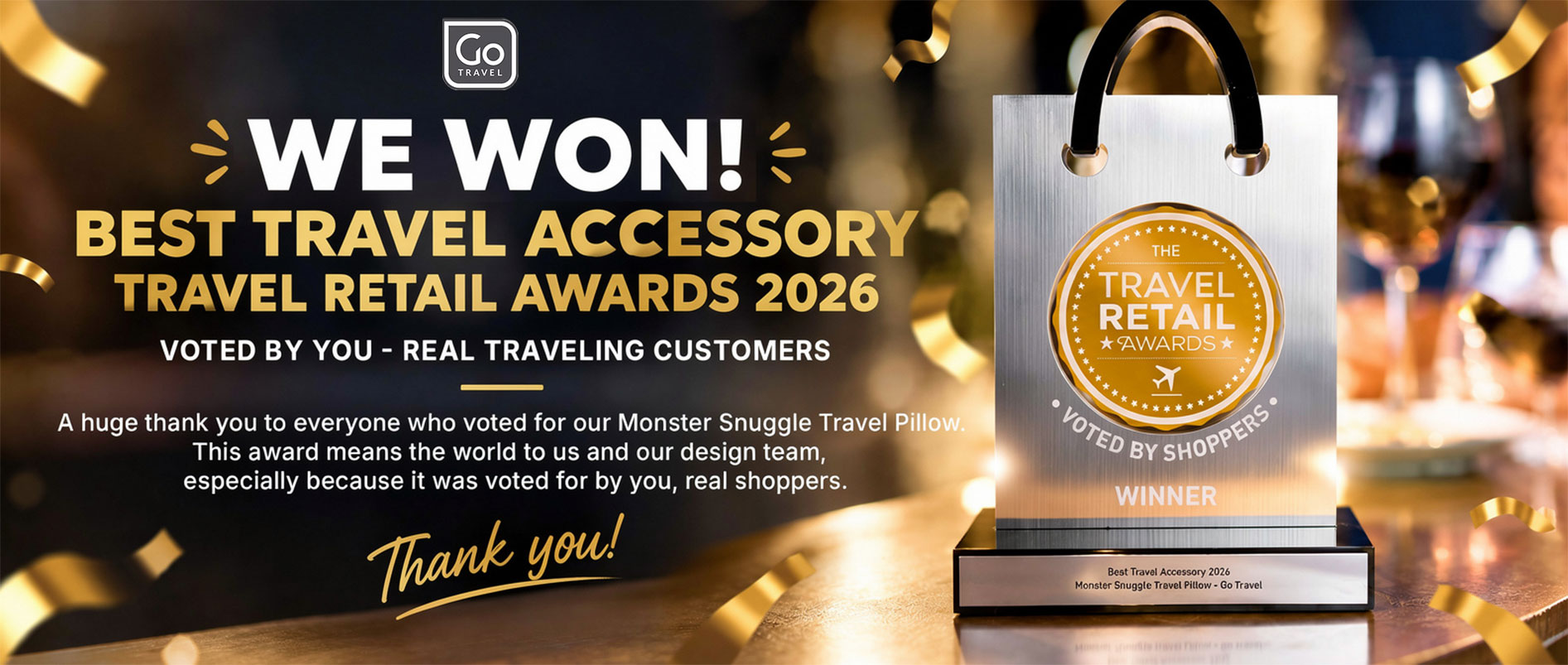Travel Retail Awards 2026 — Best Travel Accessory winner: Monster Snuggle Travel Pillow
